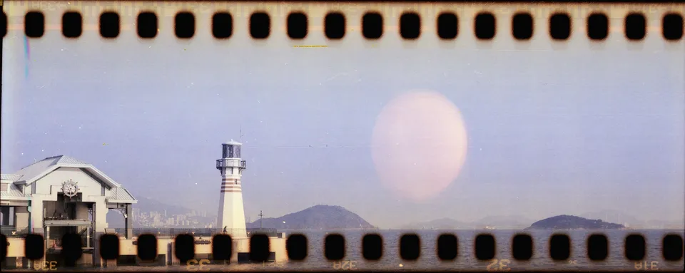 A frame of 35mmx90mm photo