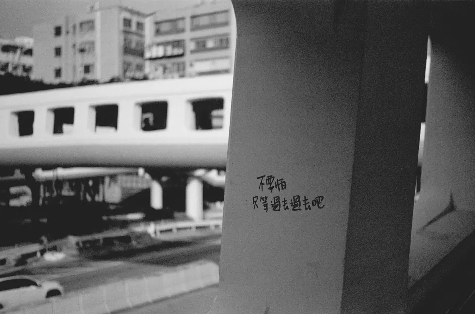 Image from expired film converted into BnW