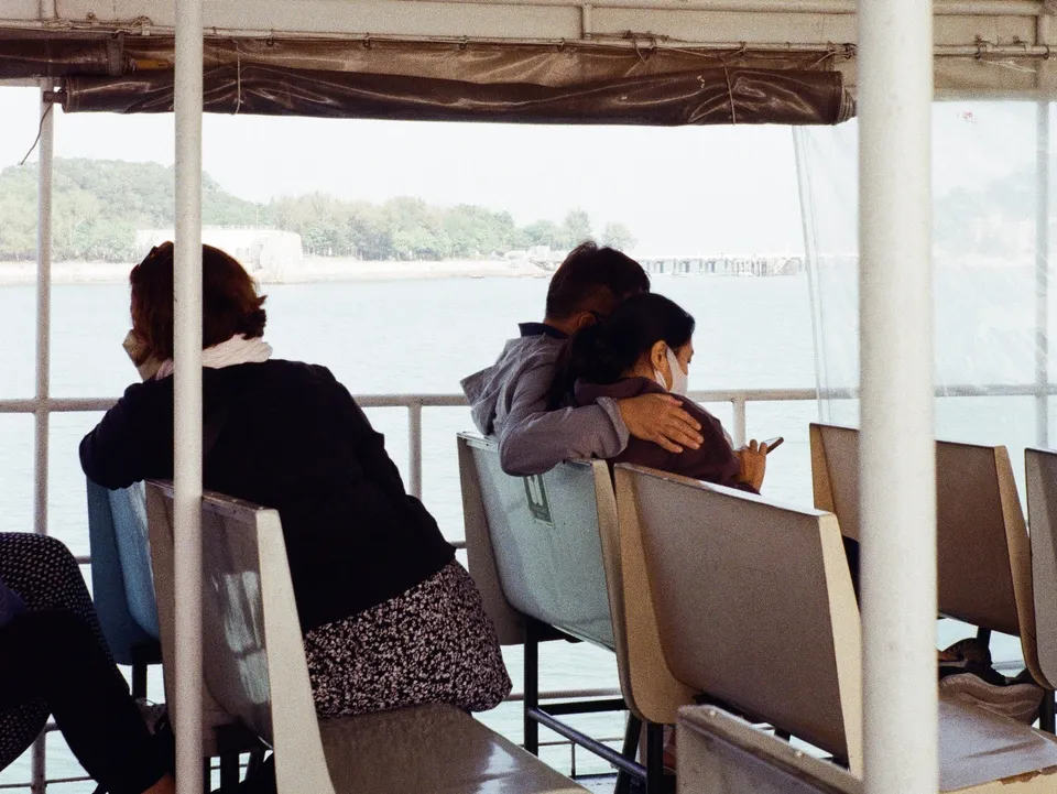 On the ferry