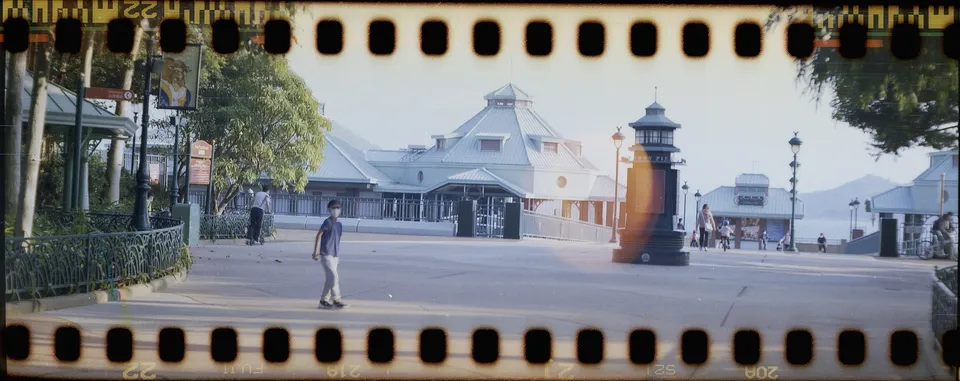 A frame of 35mmx90mm photo