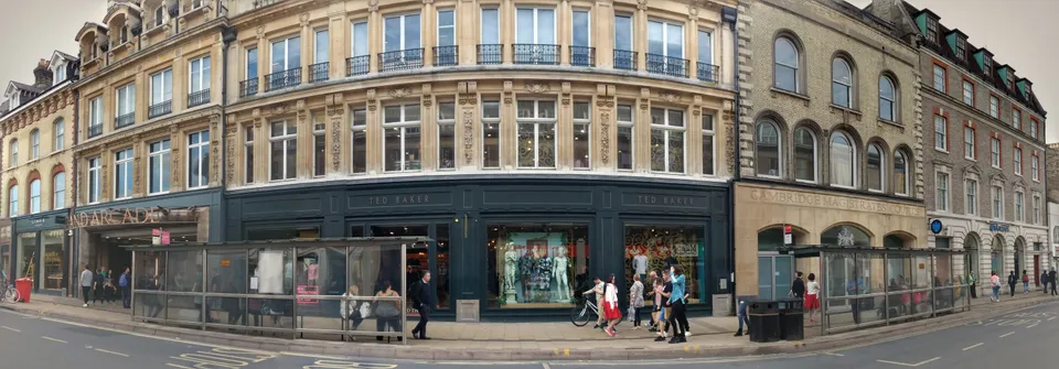 Panorama of street scene