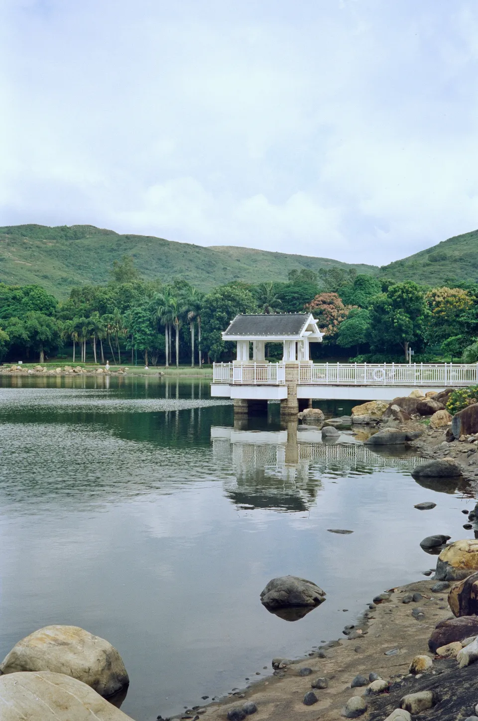 Structure extending into the lake